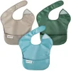 Mess-proof Easy Bib 3-pack - Slate/Gray/Olive