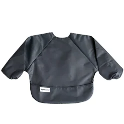 Mess-proof Full Sleeve Bib 2 Pack - Sage / Charcoal