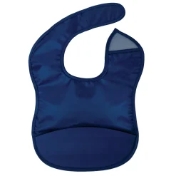 Mess-proof Silicone Pocket Bib - Dark Blue