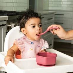 Mess-proof Silicone Pocket Bib Ruffle - Unicorn Confetti