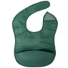 Mess-proof Silicone Pocket Bib - Olive Green
