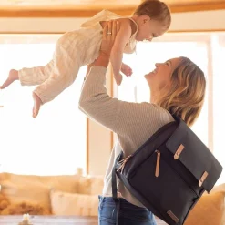 Meta Diapers Backpack - Black Matte Canvas