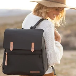 Meta Diapers Backpack - Black Matte Canvas