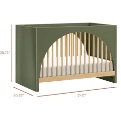 Moab 3-in-1 Convertible Crib - Olive/Ash