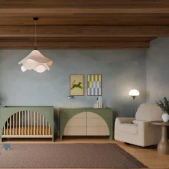 Moab 3-in-1 Convertible Crib - Olive/Ash