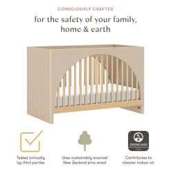 Moab 3-in-1 Convertible Crib - Taupe/Ash