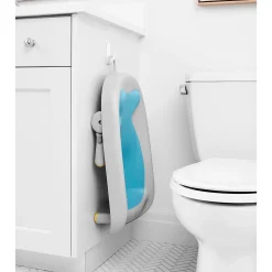 Moby Recline & Rinse Bather - Grey / Blue