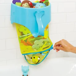 Moby Scoop and Splash Bath Toy Organizer - Blue/Yellow