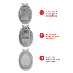 Moby Smart Sling 3-Stage Tub - Gray