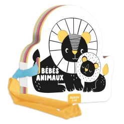 Mon Premier Livre Poussette en Noir et Blanc - Bébés Animaux