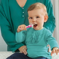 5months+ Learn to Brush Baby Toothbrushes (2) - Pink
