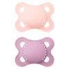 0-6months Orthodontic Pacifier Matte (2) - Pink