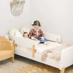 Muse Toddler Bed - White/Natural