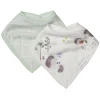 Muslin Bandana Bib (2) - Hedgehog