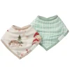 Muslin Bandana Bib (2) -Forest