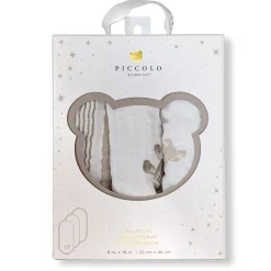 Muslin Burp Cloth 3-pack - Bear