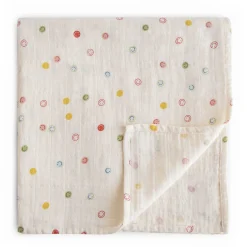Muslin Swaddle Blanket - Smiley
