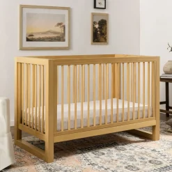 Nantucket 3-in-1 Convertible Crib with Toddler Bed Conversion Kit - Honey
