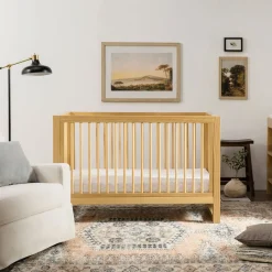 Nantucket 3-in-1 Convertible Crib with Toddler Bed Conversion Kit - Honey