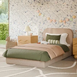 Nara Twin Bed |- Chai Shearling