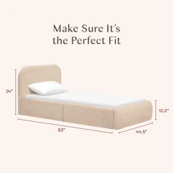 Nara Twin Bed |- Chai Shearling