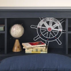 Navali Twin Bookcase Headboard - Blueberry