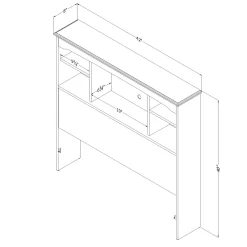 Navali Twin Bookcase Headboard - Blueberry