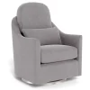 Nessa Rocking and Swivel Glider - Pebble / Steel