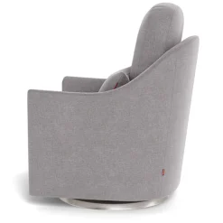 Nessa Rocking and Swivel Glider - Pebble / Steel