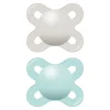 Newborn Anatomical Pacifer Matte (2) - Aqua
