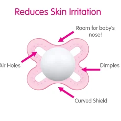 Newborn Anatomical Pacifier Matte (2) - Pink