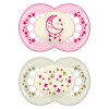 Night Orthodontic Pacifier 6m+ (2) - Pink Glow in the Dark