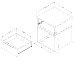 Nightstand - Hourra Gray Oak