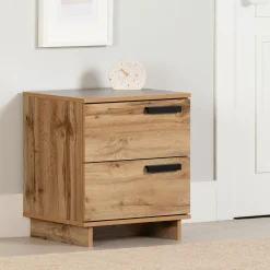 Nightstand with 2 Drawers - Cavalleri Nordik Oak