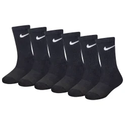Nike Crew Socks (6) Sizes 10e-3j