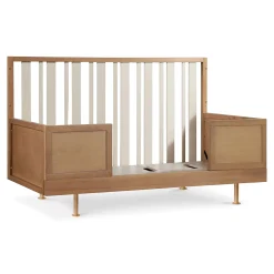 Novella Crib with Toddler Bed Conversion Kit - Stained Ash / Ivory