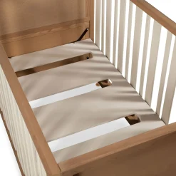 Novella Crib with Toddler Bed Conversion Kit - Stained Ash / Ivory