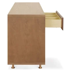 Novella 6-Drawer Dresser - Stained Ash / Ivory Finish