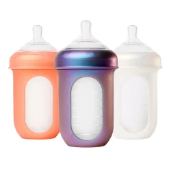 Nursh Silicone Bottle 8oz (3) - Metallic Colors