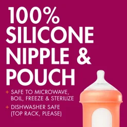 Nursh Silicone Bottle 8oz (3) - Metallic Colors
