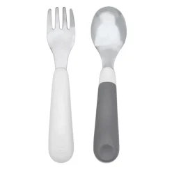On-the-Go Fork & Spoon Set - Grey