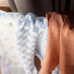 Organic Baby Muslin Blanket Set of 3 - Coastline