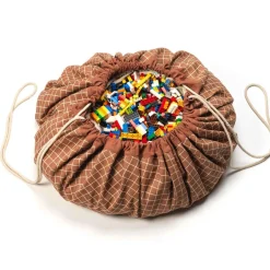 Organic Grid Brown Storage Bag