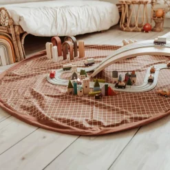 Organic Grid Brown Storage Bag