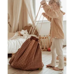 Organic Grid Brown Storage Bag