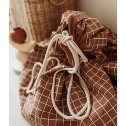 Organic Grid Brown Storage Bag