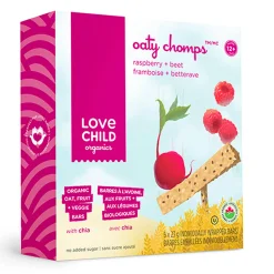 Organic Oat Bars- Oaty Chomps - Raspberry, Beet and Chia ( From 12 months )