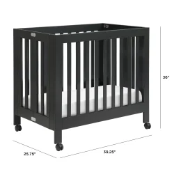 Origami Mini Crib - Black Finish