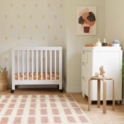 Origami Mini Crib - White Finish