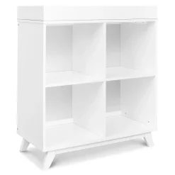 Otto Convertible Changing Table and Cubby Bookcase - White